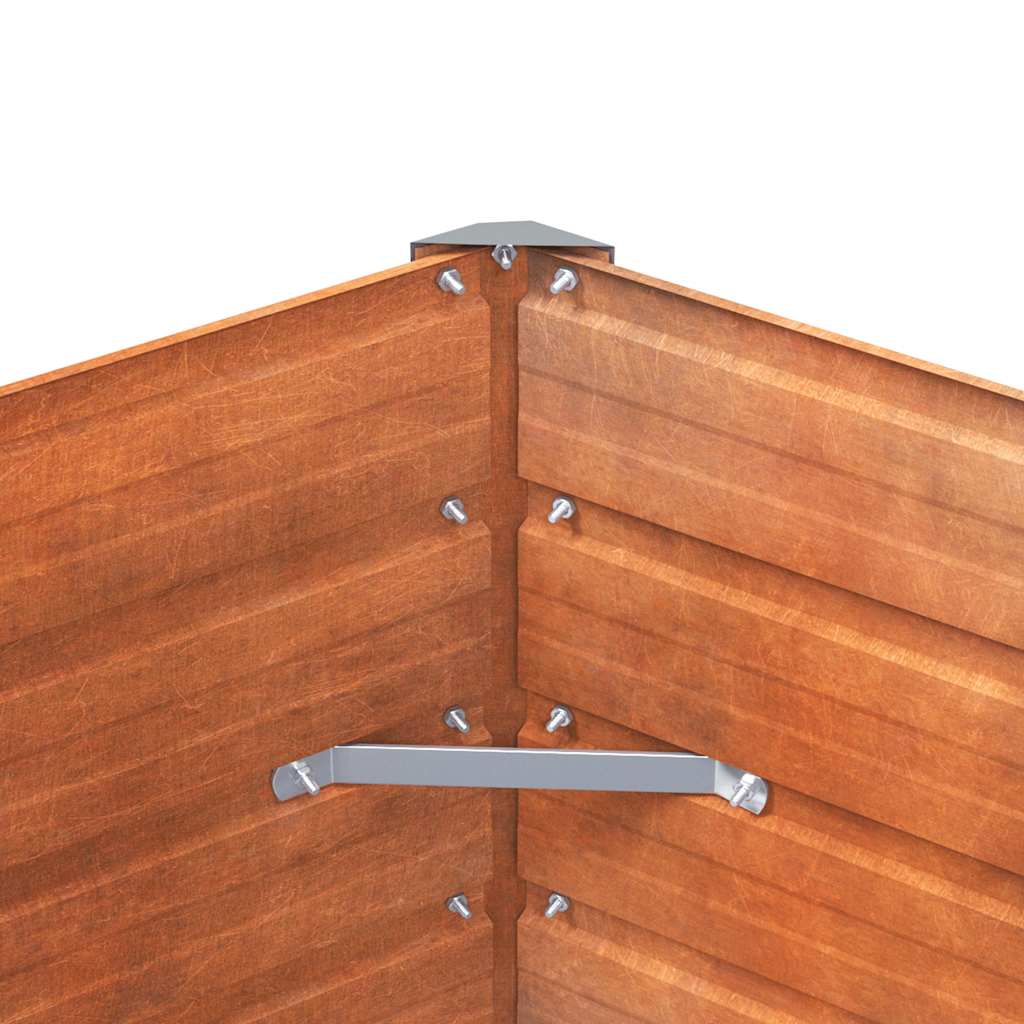 Aukštas sodo lovelis, rūdžių, 100x40x45cm, Corten plienas