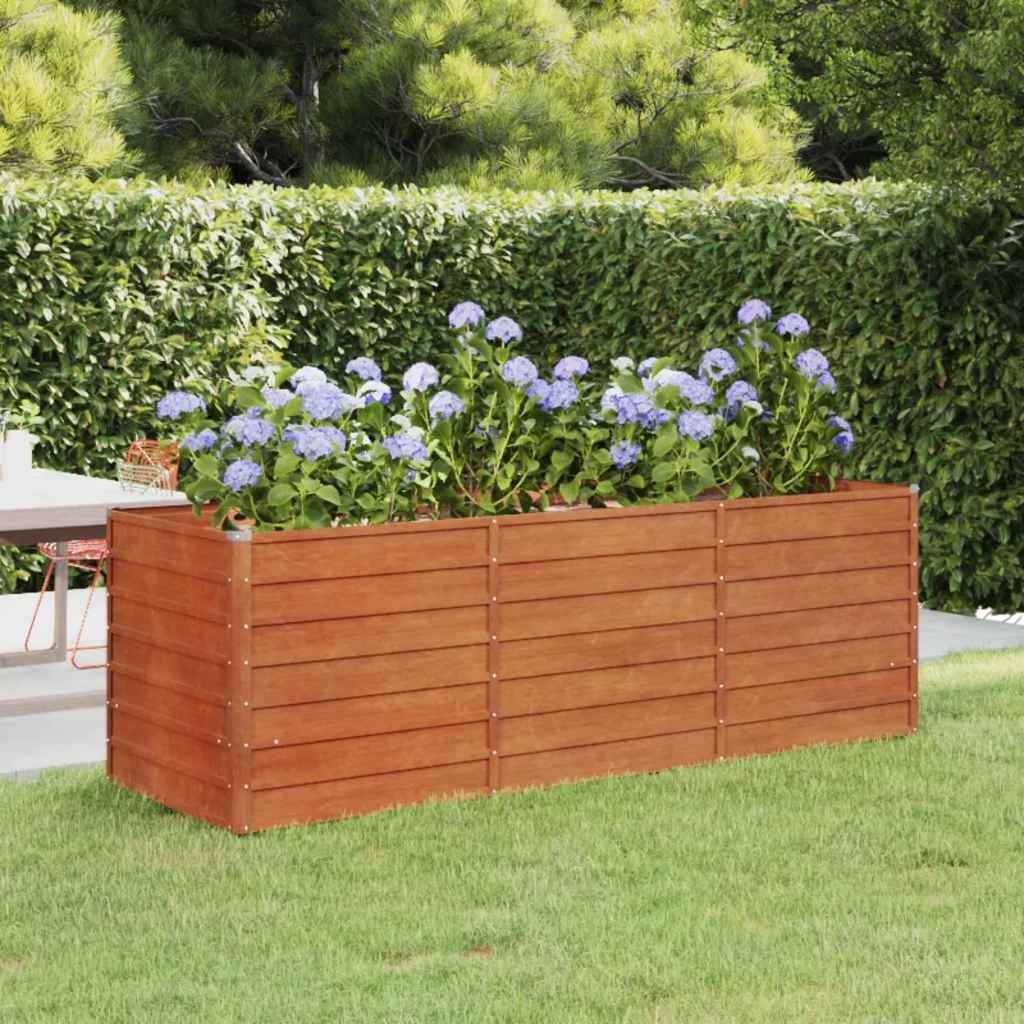 Aukštas sodo lovelis, rūdžių, 100x40x45cm, Corten plienas