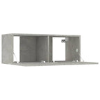 Televizoriaus spintelės, 2vnt., betono, 80x30x30cm, mediena
