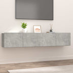 Televizoriaus spintelės, 2vnt., betono, 80x30x30cm, mediena