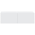 Sieninės TV spintelės, 2vnt., baltos, 100x30x30cm, mediena