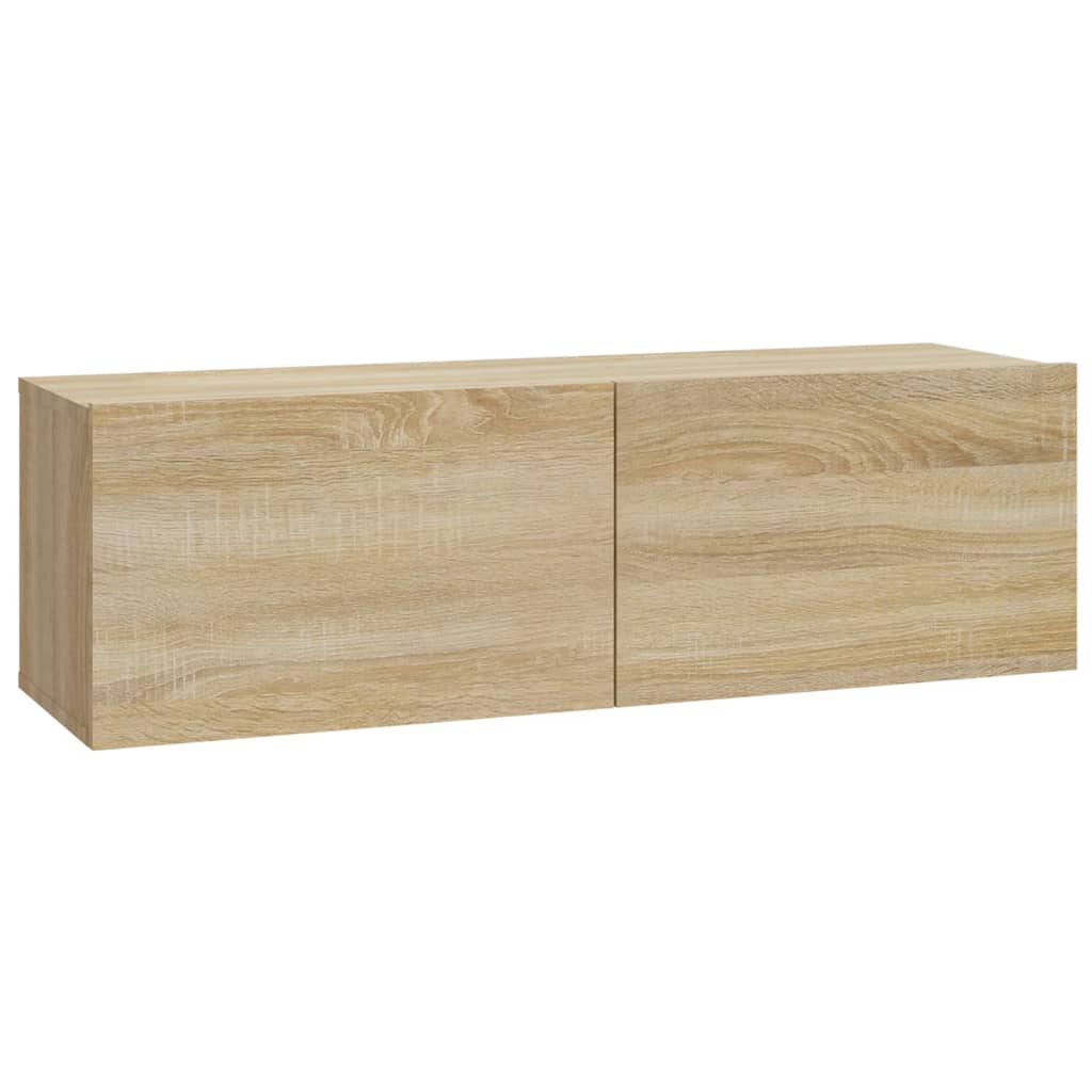 Sieninės TV spintelės, 2vnt., ąžuolo, 100x30x30cm, mediena