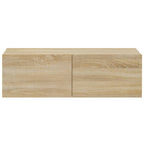 Sieninės TV spintelės, 2vnt., ąžuolo, 100x30x30cm, mediena