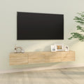 Sieninės TV spintelės, 2vnt., ąžuolo, 100x30x30cm, mediena