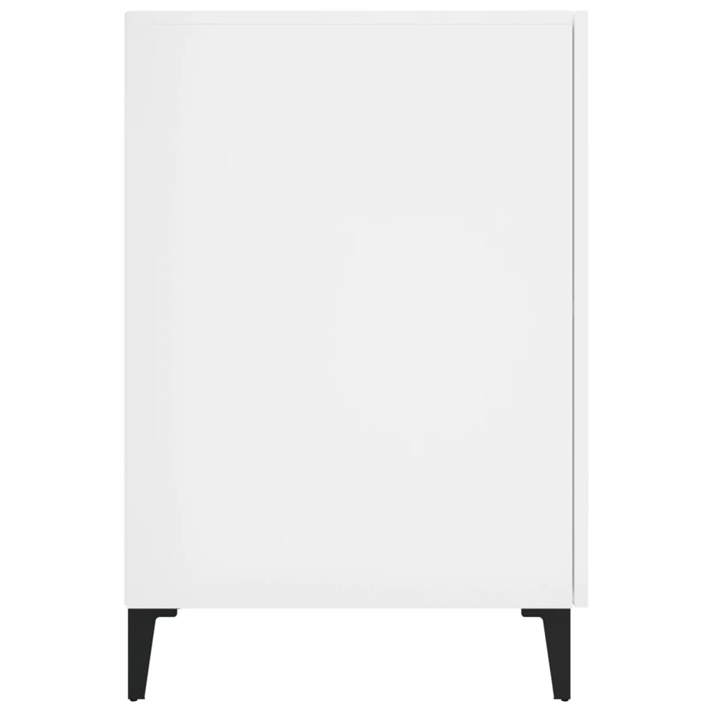 Rašomasis stalas, baltos spalvos, 140x50x75cm, mediena, blizgus