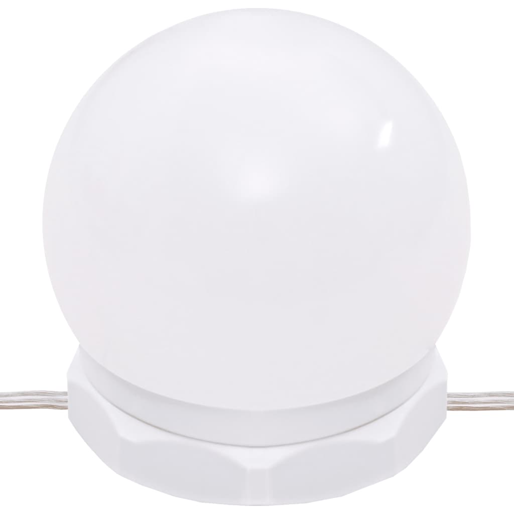 Kosmetinio staliuko komplektas su LED, rudas ąžuolo, mediena