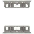 TV spintelės, 4vnt., betono pilkos, 80x30x30cm, mediena