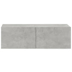 Sieninės TV spintelės, 4vnt., betono pilkos, 100x30x30cm