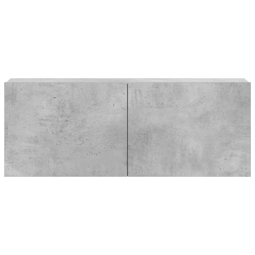 TV spintelių komplektas, 3 dalių, betono pilkas, mediena