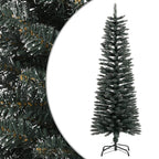 Dirbtinė siaura Kalėdų eglutė su stovu, žalia, 120cm, PVC