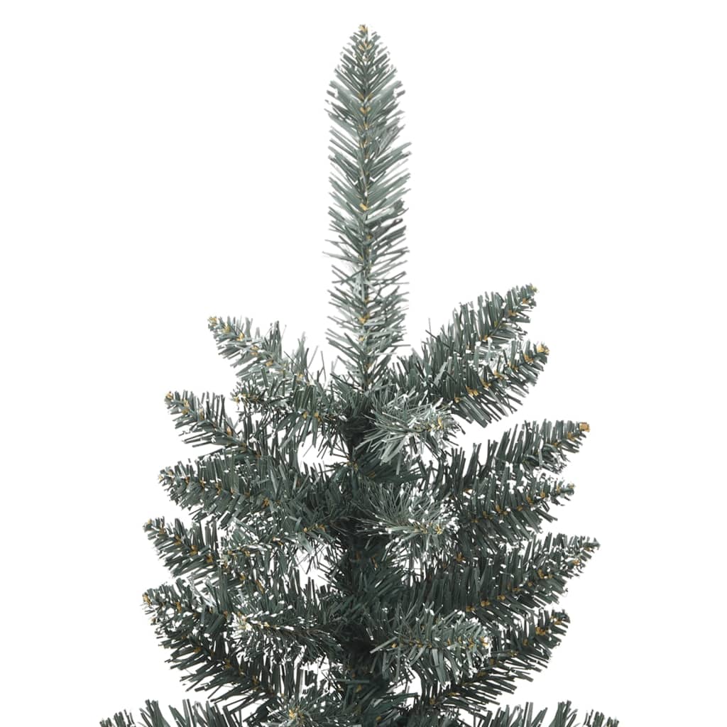 Dirbtinė siaura Kalėdų eglutė su stovu, žalia, 120cm, PVC