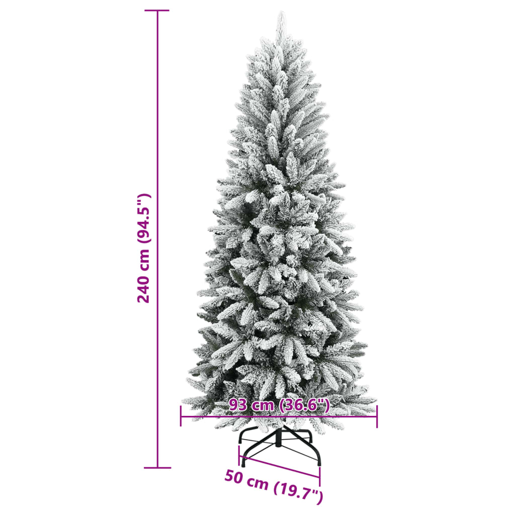 Dirbtinė Kalėdų eglutė su sniegu, 240cm, PVC ir PE