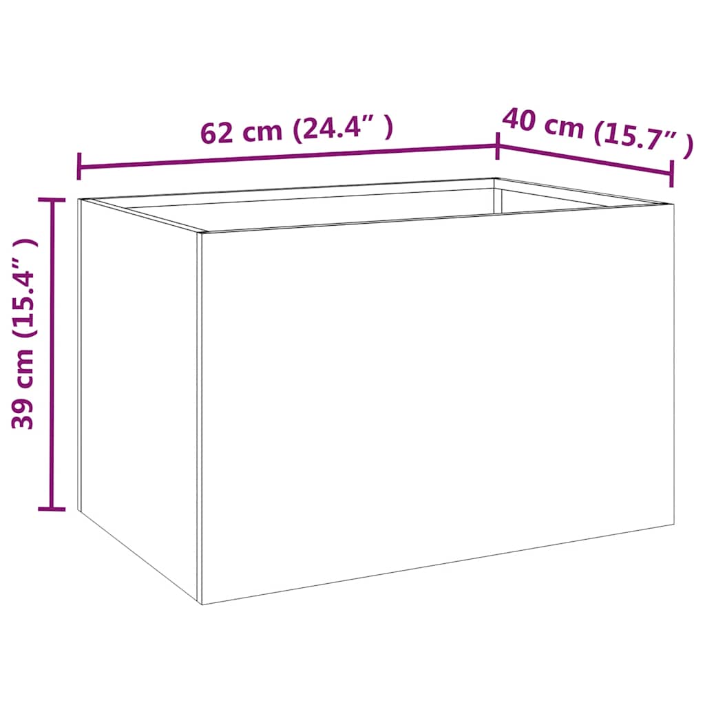 Lovelis, 62x40x39cm, Corten plienas