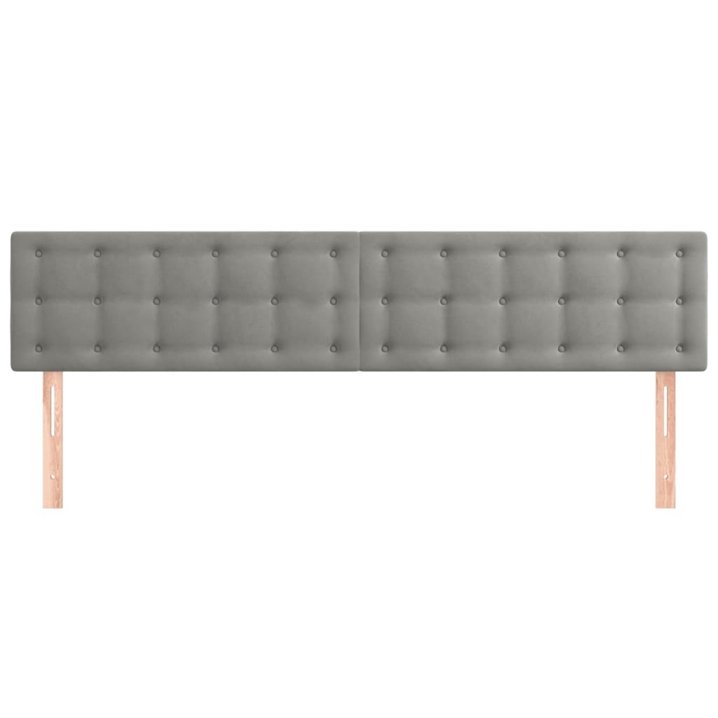 Galvūgalis, 2vnt.,šviesiai pilkos spalvos,100x5x78/88cm,aksomas