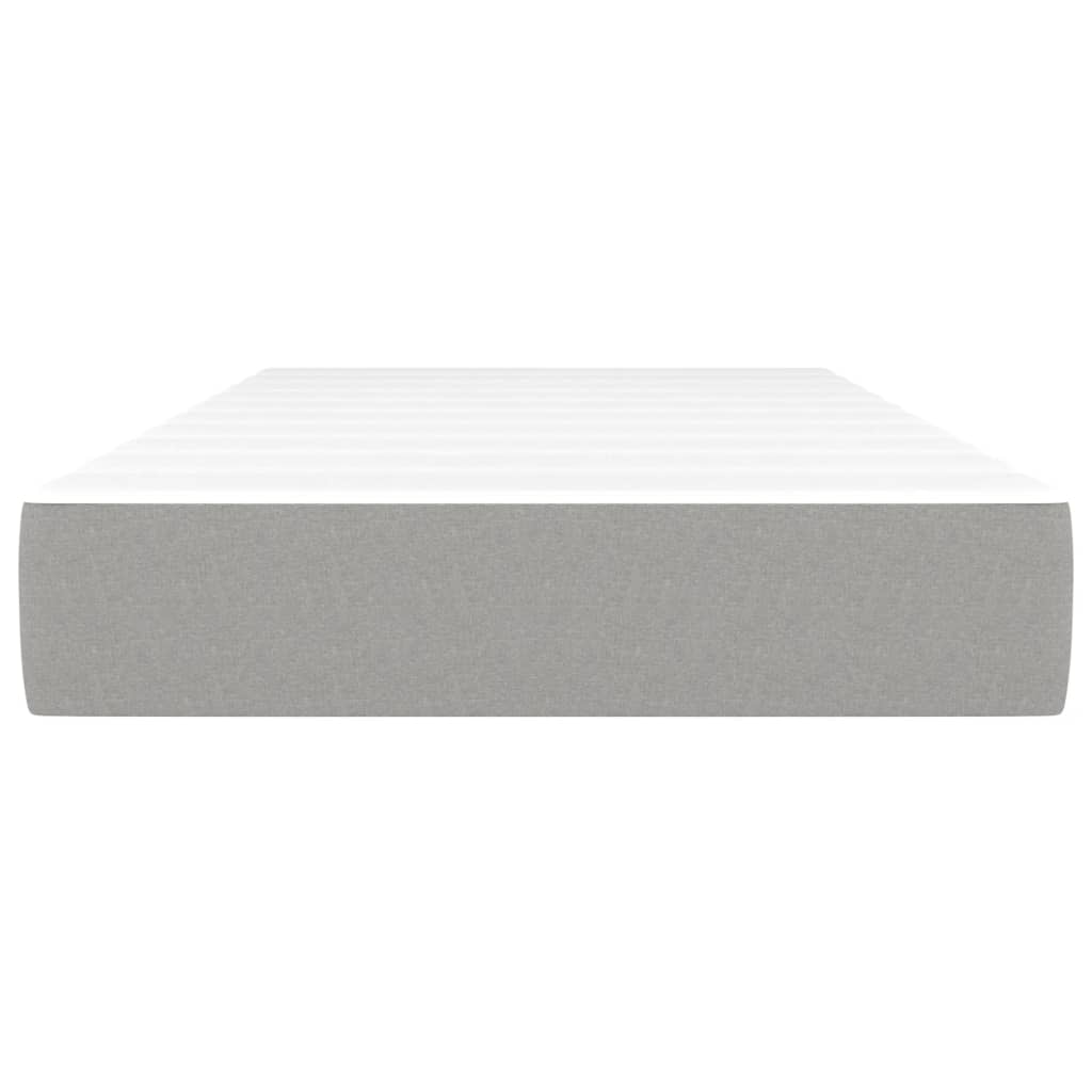 Spyruoklinis čiužinys, šviesiai pilkas, 80x200x20cm, audinys