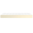 Kišeninių spyruoklių čiužinys, vidutinio kietumo, kreminis, 80 x 200 x 20 cm, dirbtinė oda