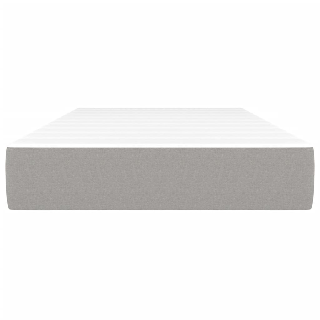 Spyruoklinis čiužinys, šviesiai pilkas, 90x200x20 cm, audinys