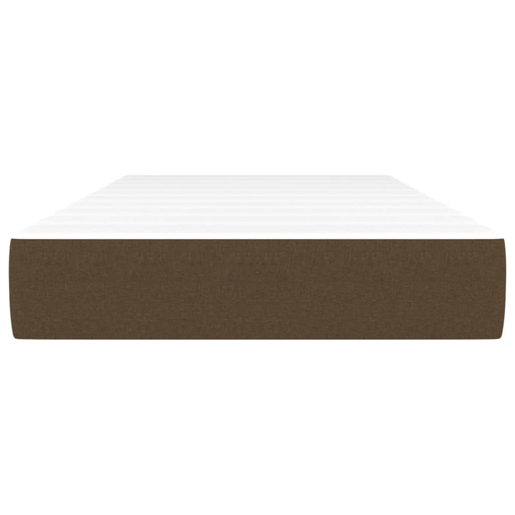 Spyruoklinis čiužinys, tamsiai rudas, 90x200x20 cm, audinys