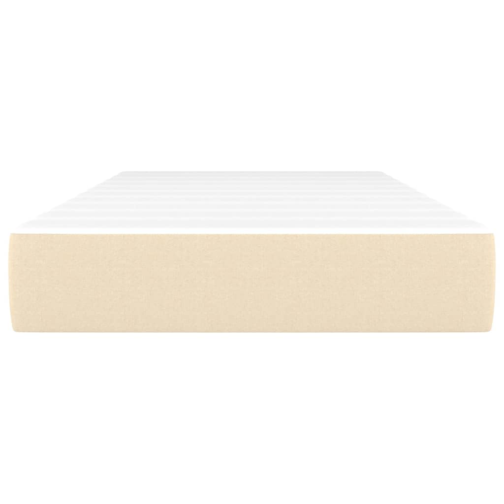 Spyruoklinis čiužinys, kreminės spalvos, 100x200x20 cm, audinys