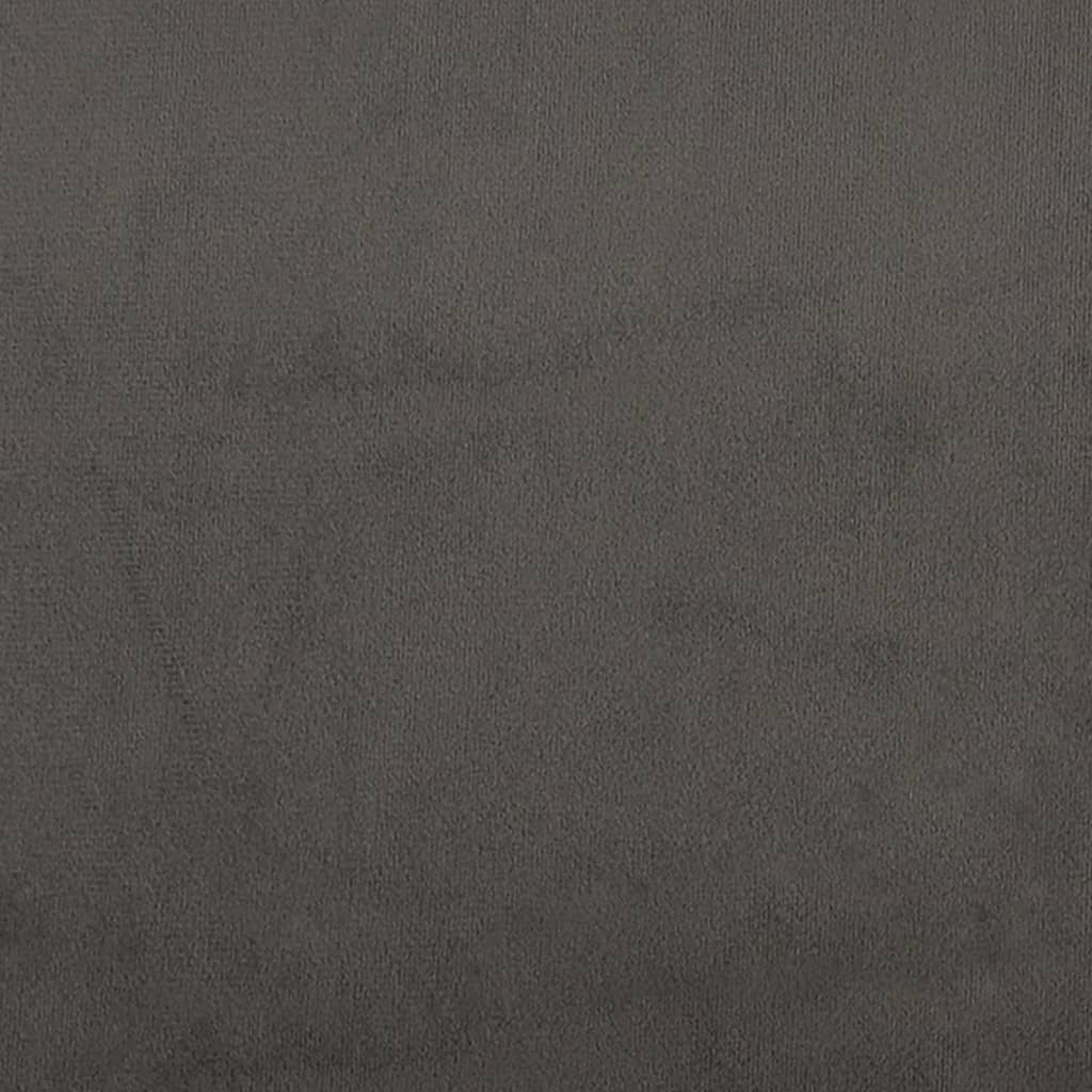 Kišeninių spyruoklių čiužinys, vidutinio kietumo, tamsiai pilkas, 100x200x20 cm, aksomas