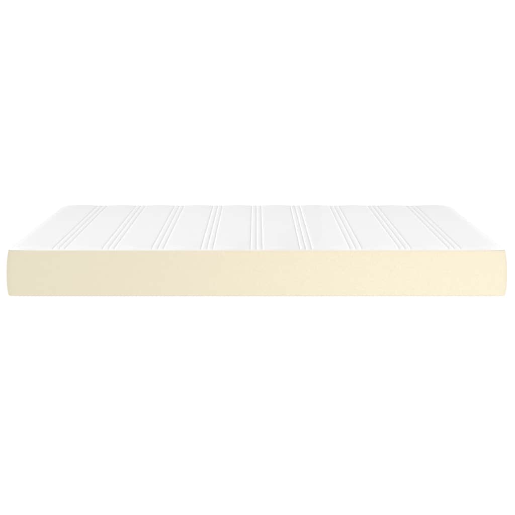 Kišeninių spyruoklių čiužinys, vidutinio kietumo, kreminis, 140 x 200 x 20 cm, dirbtinė oda