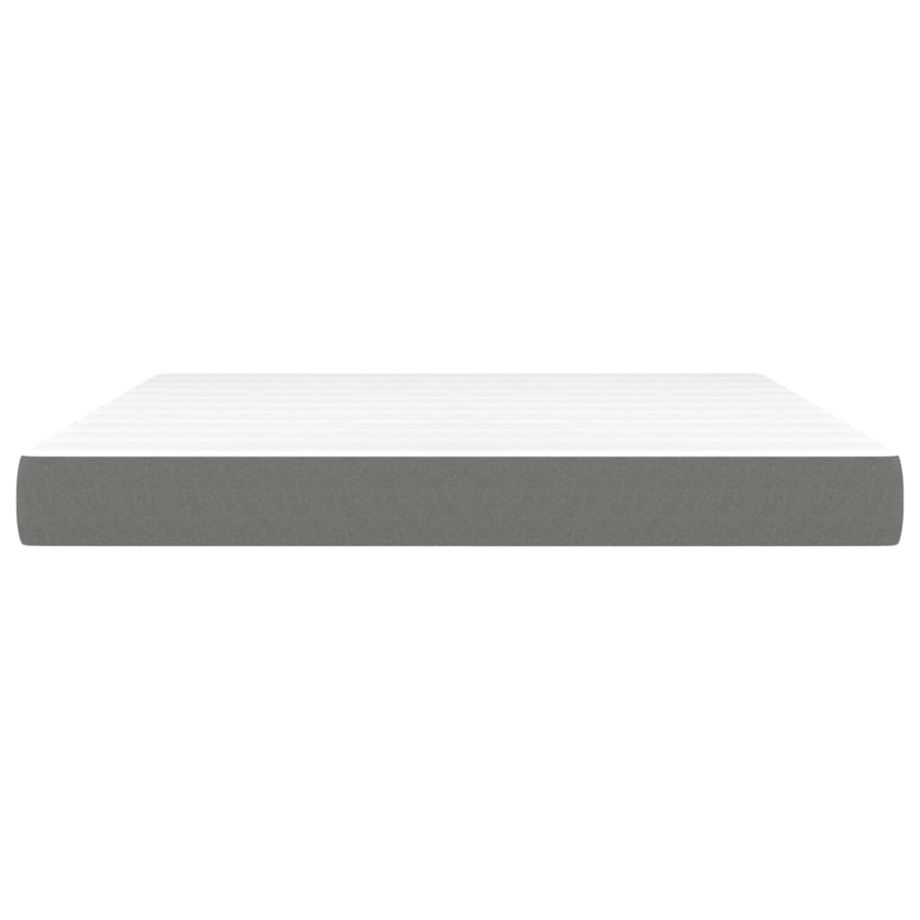 Spyruoklinis čiužinys, tamsiai pilkas, 160x200x20 cm, audinys