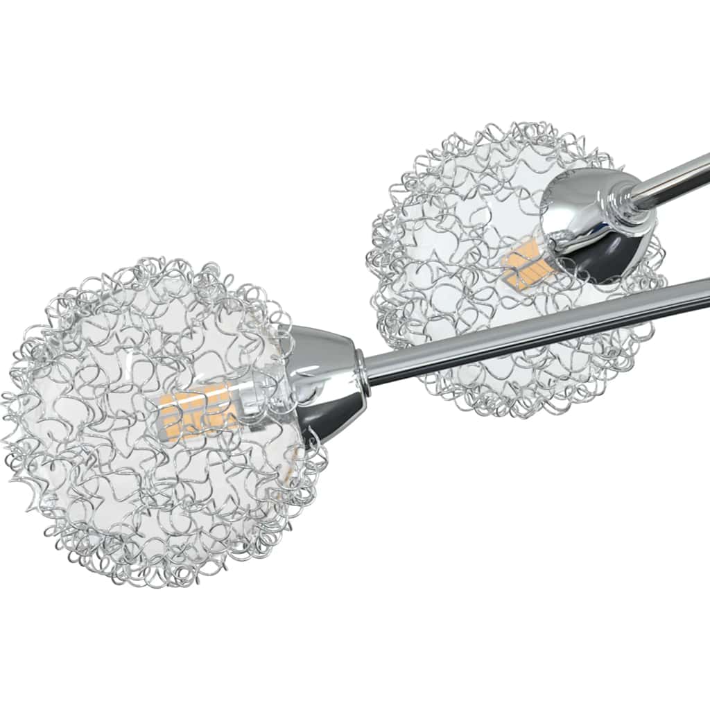 vidaXL Lubinis šviestuvas su tinkliniais gaubtais 5 G9 LED lemputėms