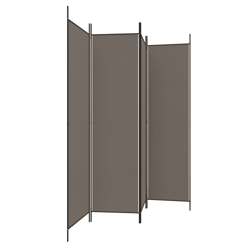 Kambario pertvara, 4 dalių, antracito, 200x200cm, audinys