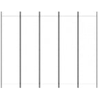 Kambario pertvara, 5 dalių, baltos spalvos, 250x200cm, audinys