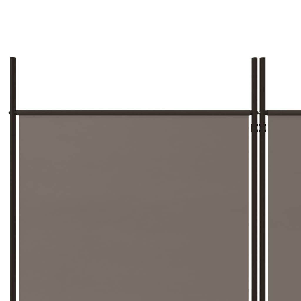 Kambario pertvara, 5 dalių, antracito, 250x200cm, audinys