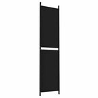 Kambario pertvara, 3 dalių, juodos spalvos, 150x200cm, audinys