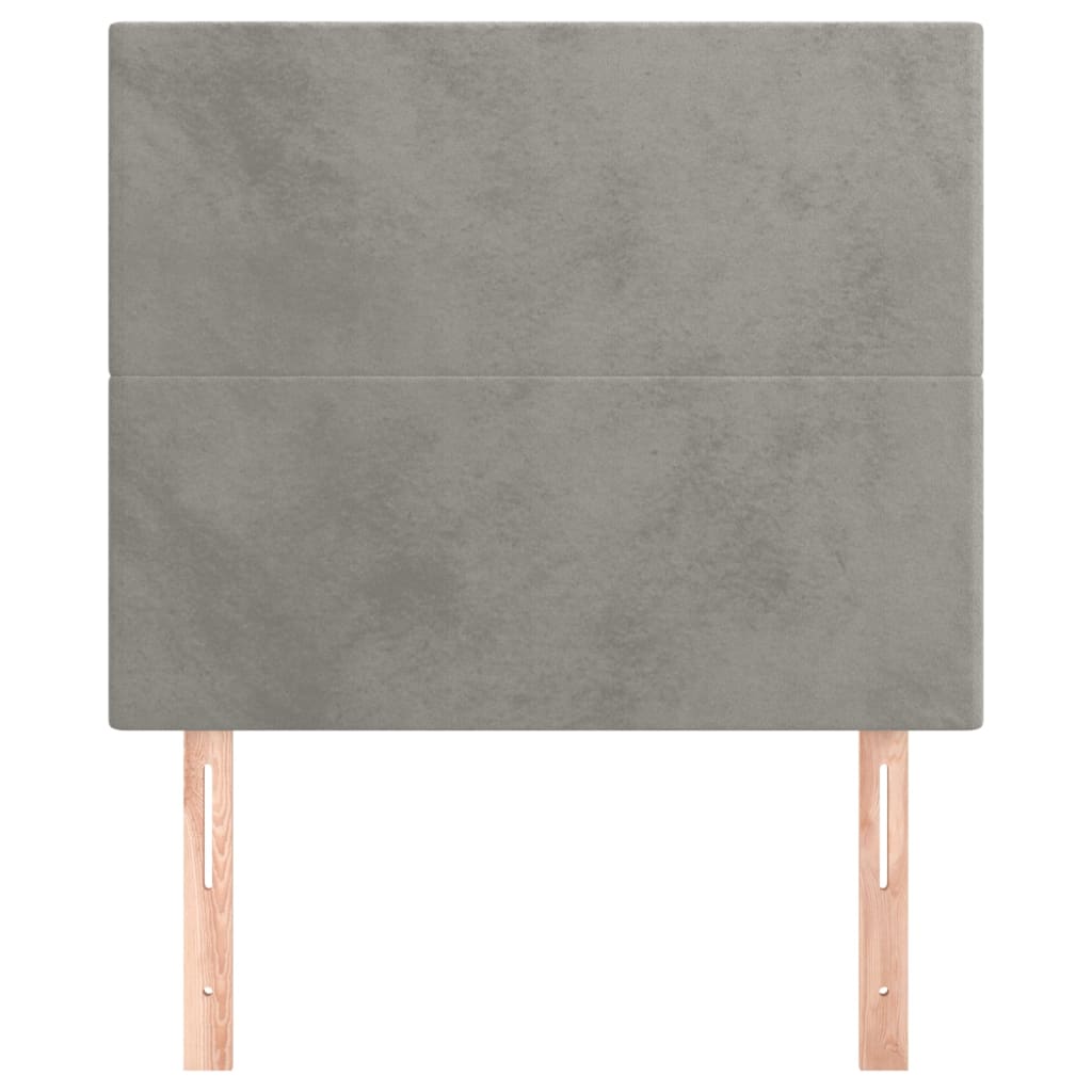 Galvūgalis, šviesiai pilkas, 100x5x118/128 cm, aksomas