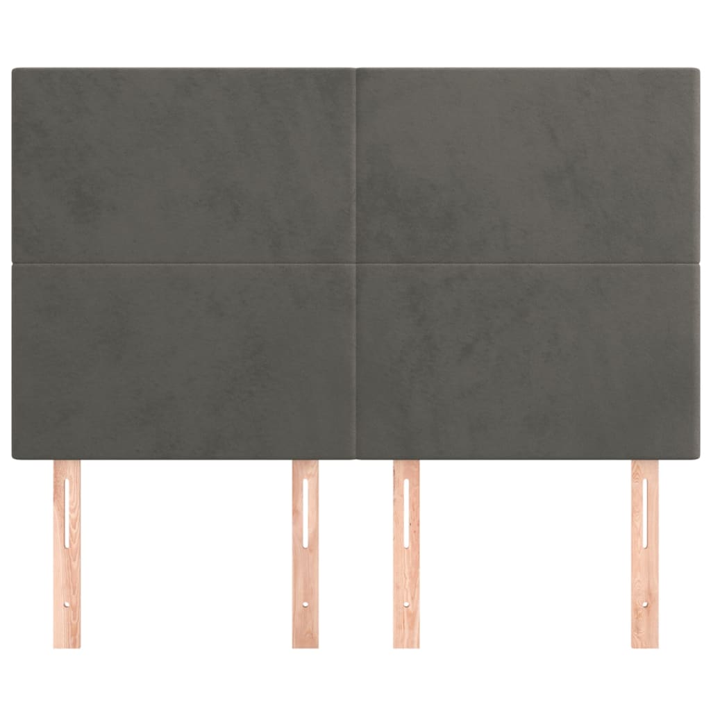 Galvūgalis, tamsiai pilkas, 144x5x118/128 cm, aksomas