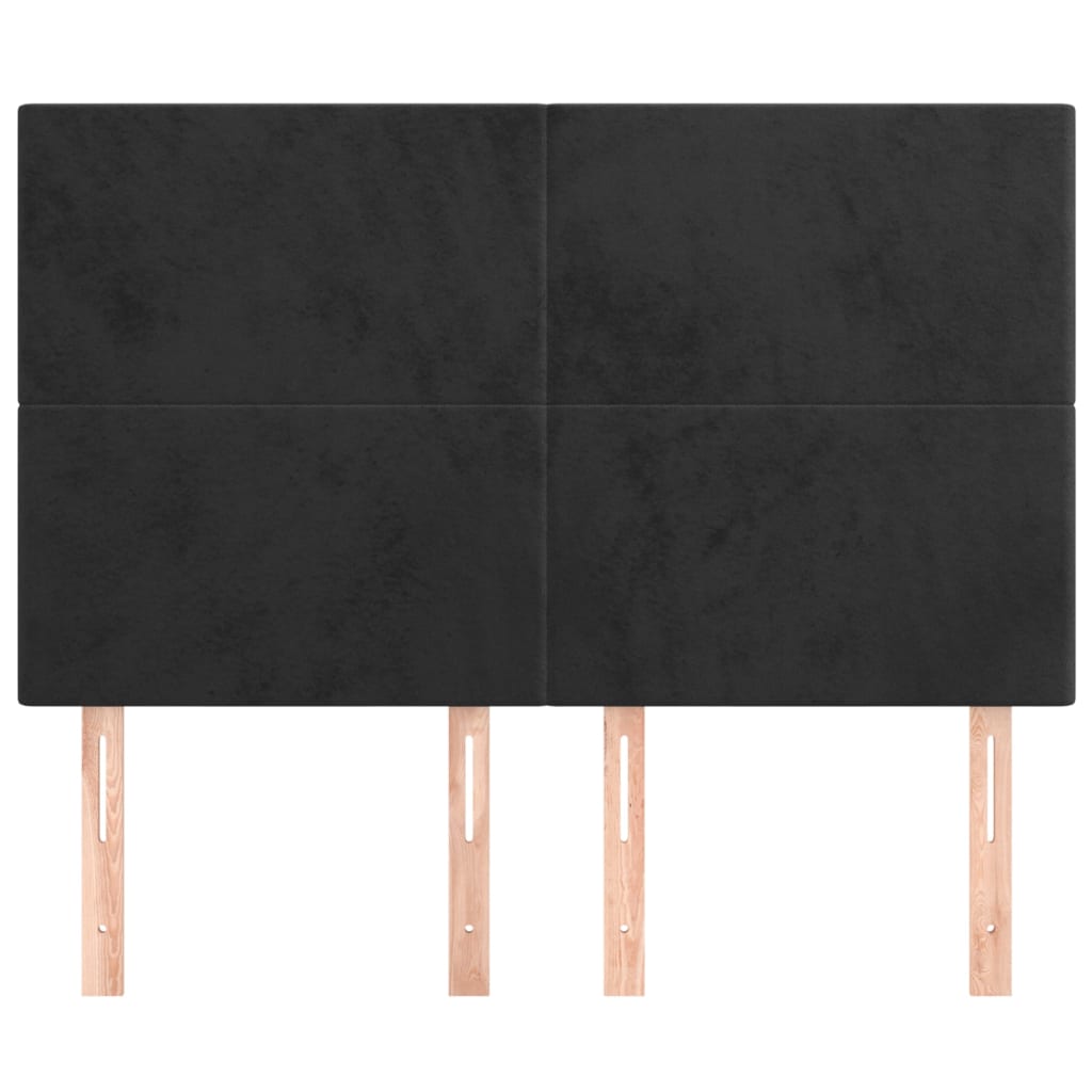 Galvūgalis, juodas, 144x5x118/128 cm, aksominis