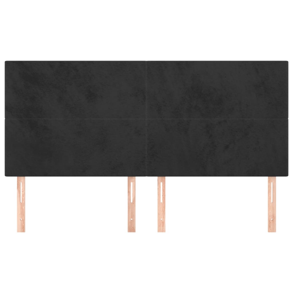 Galvūgalis, juodas, 160x5x118/128 cm, aksominis
