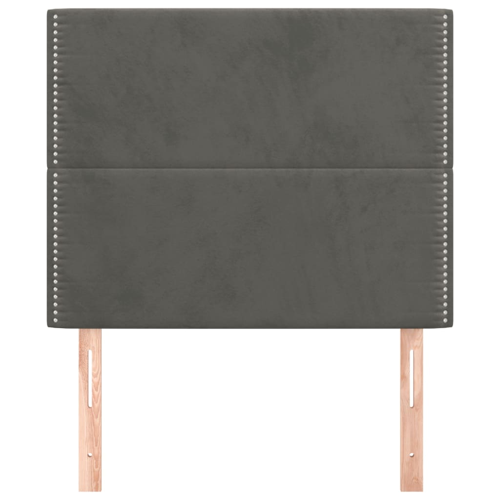 Galvūgalis, tamsiai pilkas, 100x5x118/128 cm, aksomas