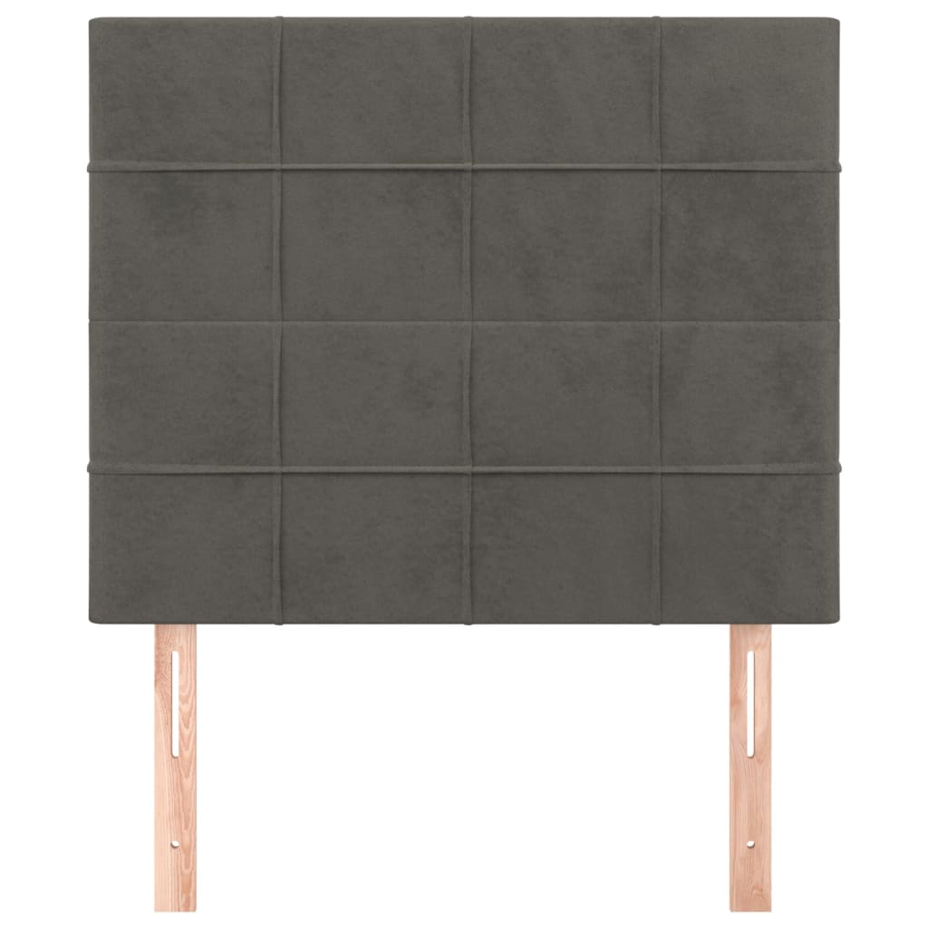 Galvūgalis, tamsiai pilkas, 100x5x118/128 cm, aksomas