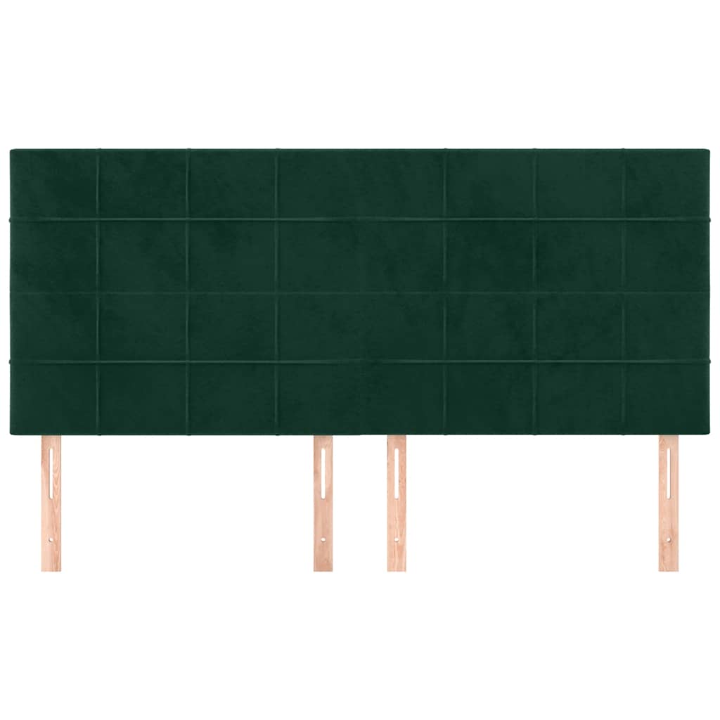 Galvūgalis, tamsiai žalias, 160x5x118/128 cm, aksominis