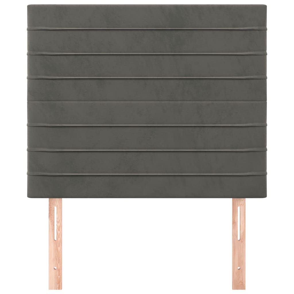 Galvūgalis, tamsiai pilkas, 100x5x118/128 cm, aksomas