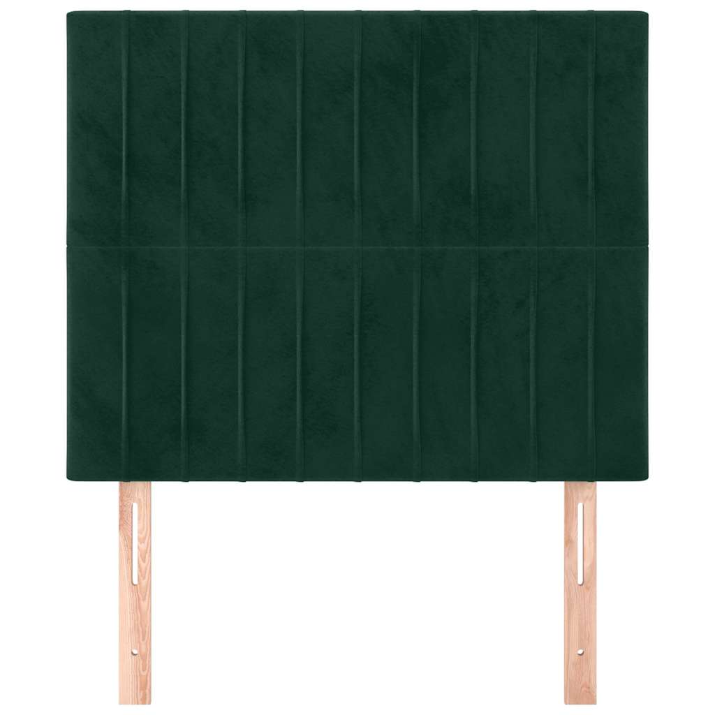 Galvūgalis, tamsiai žalias, 100x5x118/128 cm, aksominis