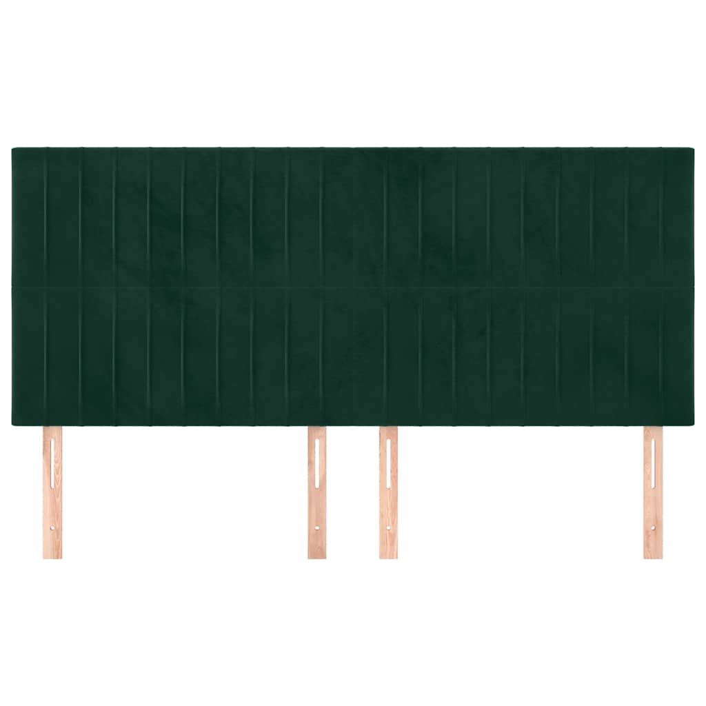 Galvūgalis, tamsiai žalias, 200x5x118/128 cm, aksomas