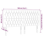 Galvūgalis, šviesiai pilkas, 180x7x118/128 cm, aksomas