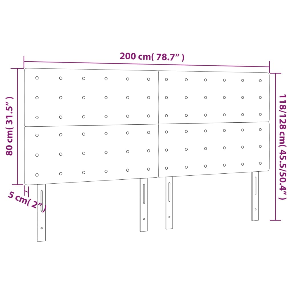 Galvūgalis, tamsiai pilkas, 200x5x118/128 cm, audinys