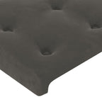 Galvūgalis, tamsiai pilkas, 100x5x118/128 cm, aksomas