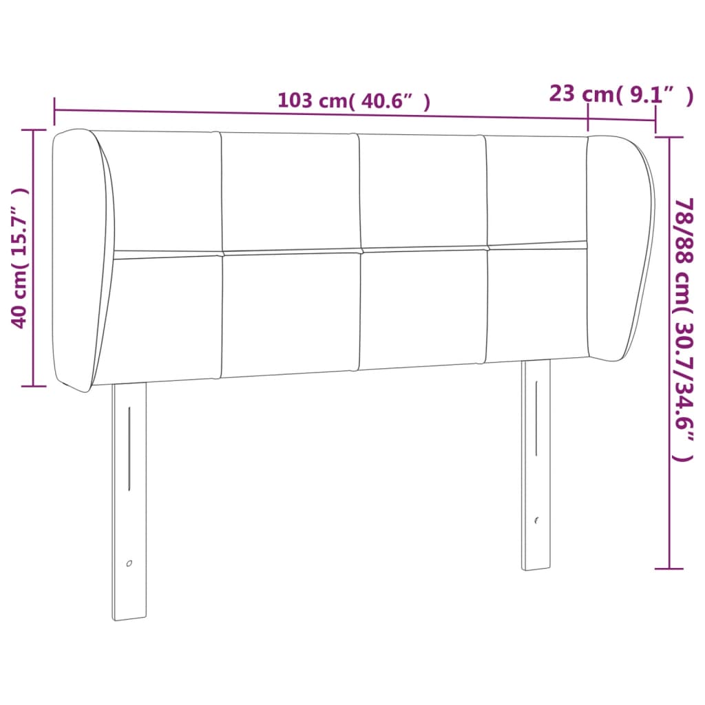 Galvūgalis su auselėmis,taupe spalvos,103x23x78/88cm, audinys