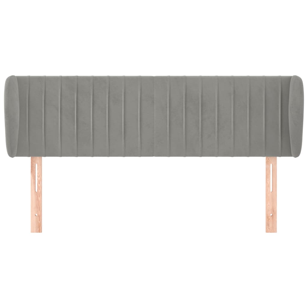 Galvūgalis su auselėmis,šviesiai pilkos,147x23x78/88cm, aksomas