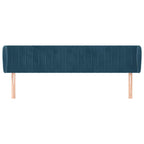 Galvūgalis su auselėmis, tamsiai mėlyna,163x23x78/88cm, aksomas