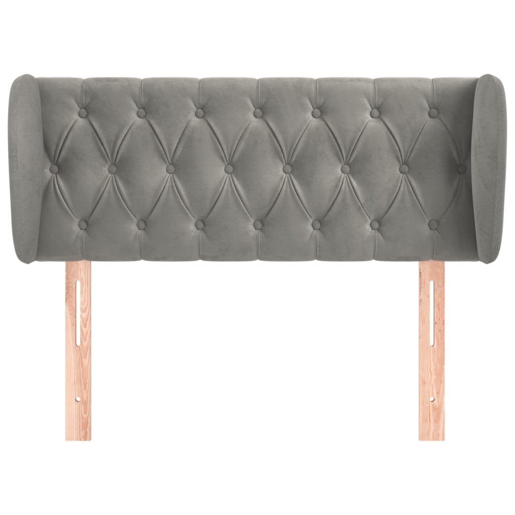 Galvūgalis su auselėmis,šviesiai pilkos,103x23x78/88cm, aksomas