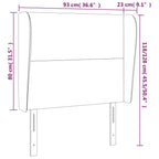 Galvūgalis su auselėmis, taupe, 93x23x118/128cm, audinys