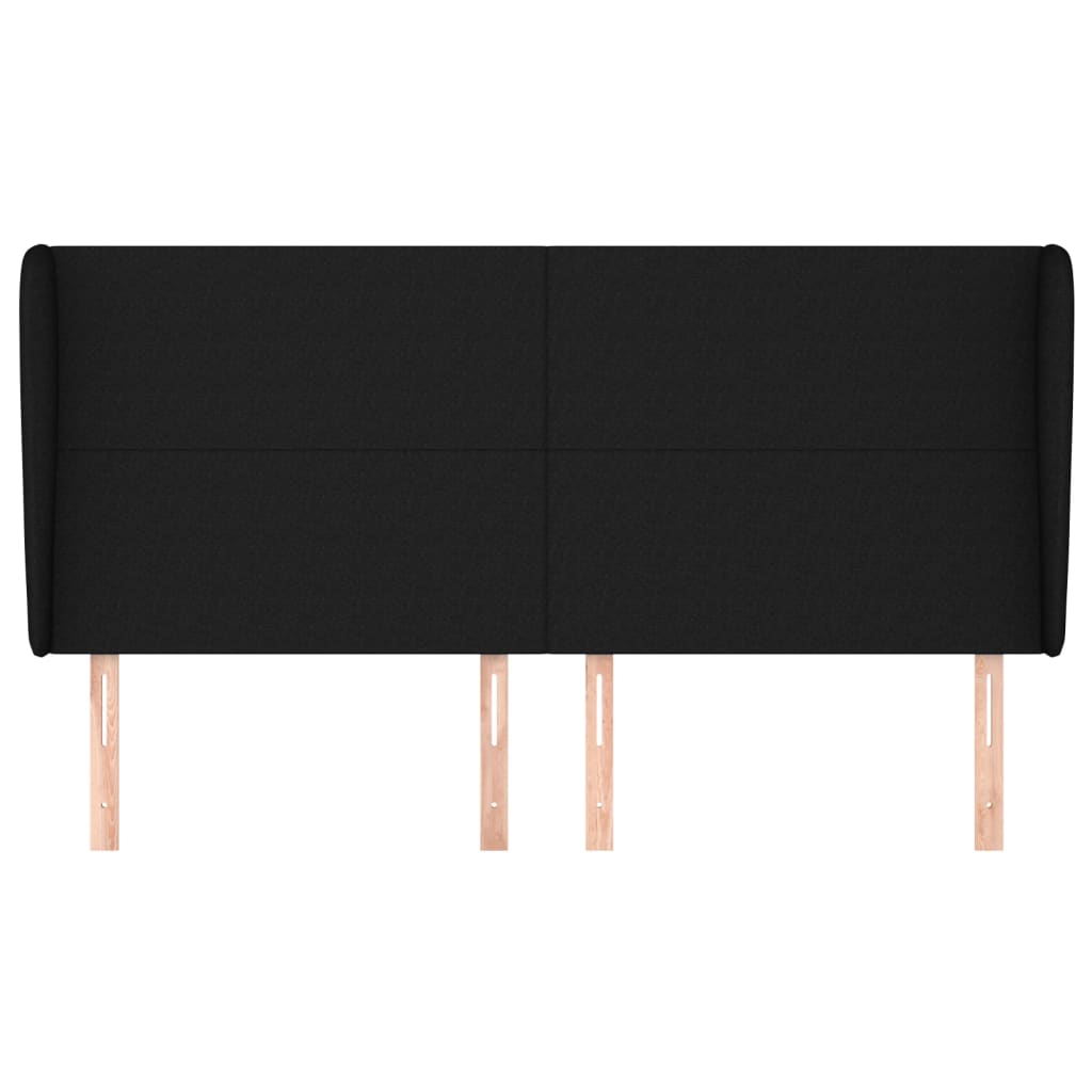 Galvūgalis su auselėmis, juodas, 183x23x118/128cm, audinys